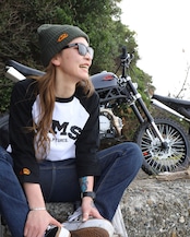 MMS RAGLAN! 3/4 SLEEVE /ホワイトxブラック