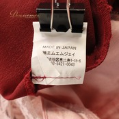 フラダンス 衣装 MermaidLine MMJ マーメイドライン エムエムジェイ ワンピース ドレス レッド系 花柄 レース ハイネック 長袖 フリル チュール オーガンジー生地 透け感 シースルー 光沢感 フレアスカート ふんわり 赤 ピンク系 華やか かわいい おしゃれ 上品