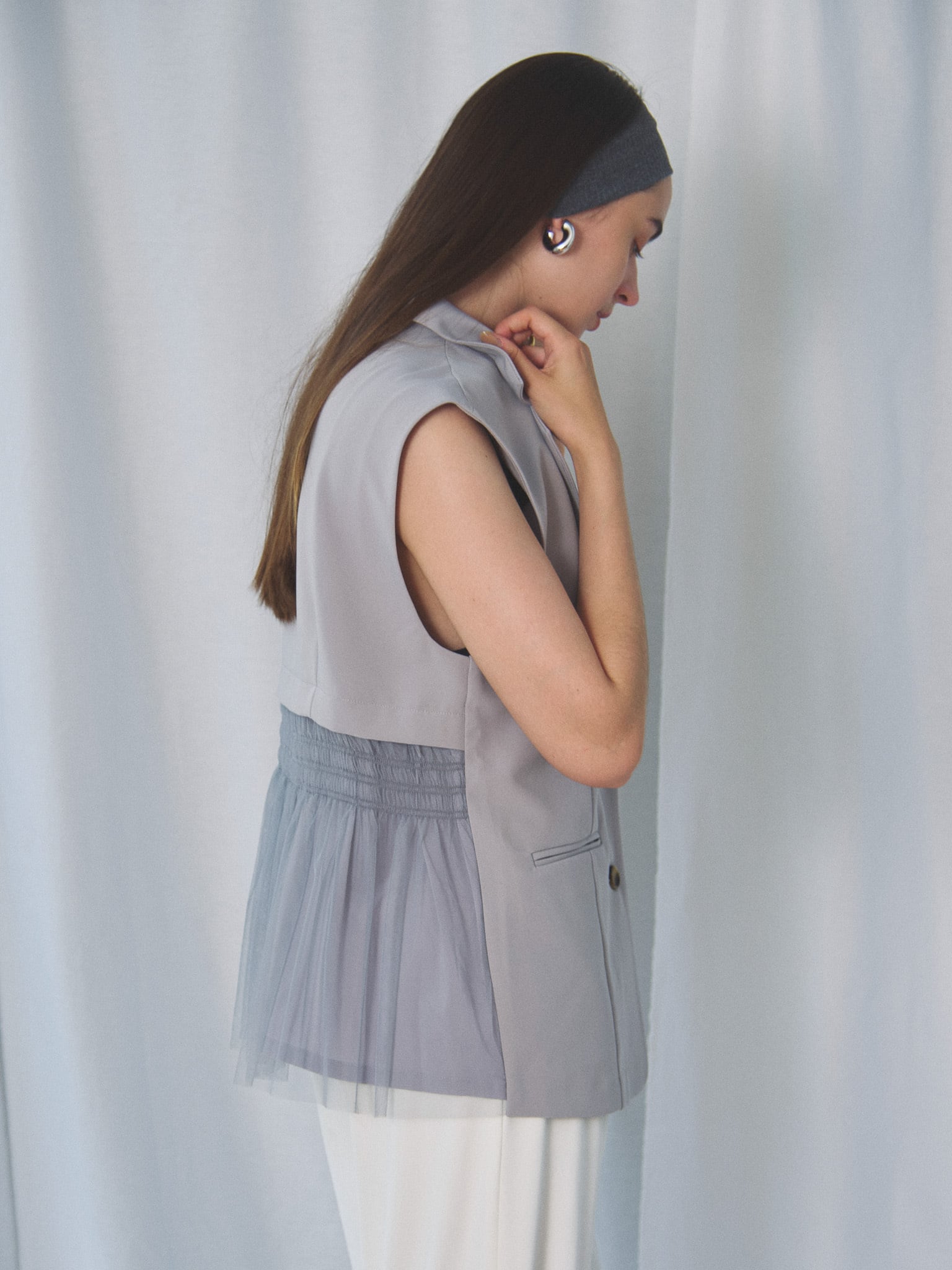 TULLE DOCKING GILET(ﾁｭｰﾙﾄﾞｯｷﾝｸﾞｼﾞﾚ)【5533517】 | CIEL'AIR