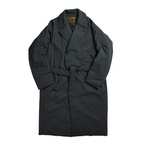 COATED NYLON BELTED HUGE COAT / 撥水ナイロンベルト付きHUGEコート(BLACK)