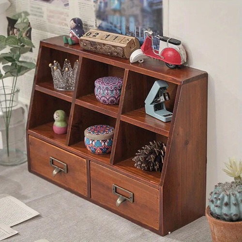 収納ボックス 木製 幅40cm 引き出し付 メイク収納 化粧品収納 小物収納 収納棚 おしゃれ 北欧