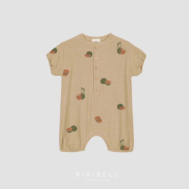 予約/送料無料【STUDIO BOHEME】ROMPER BEBECITO - STARFISH / WATERMELON (gauze)