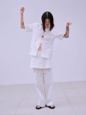 【26SS】THINGS THAT MATTER シングスザットマター / 刺繍レースブラウス / CHAOS EMBROIDERY BLOUSE