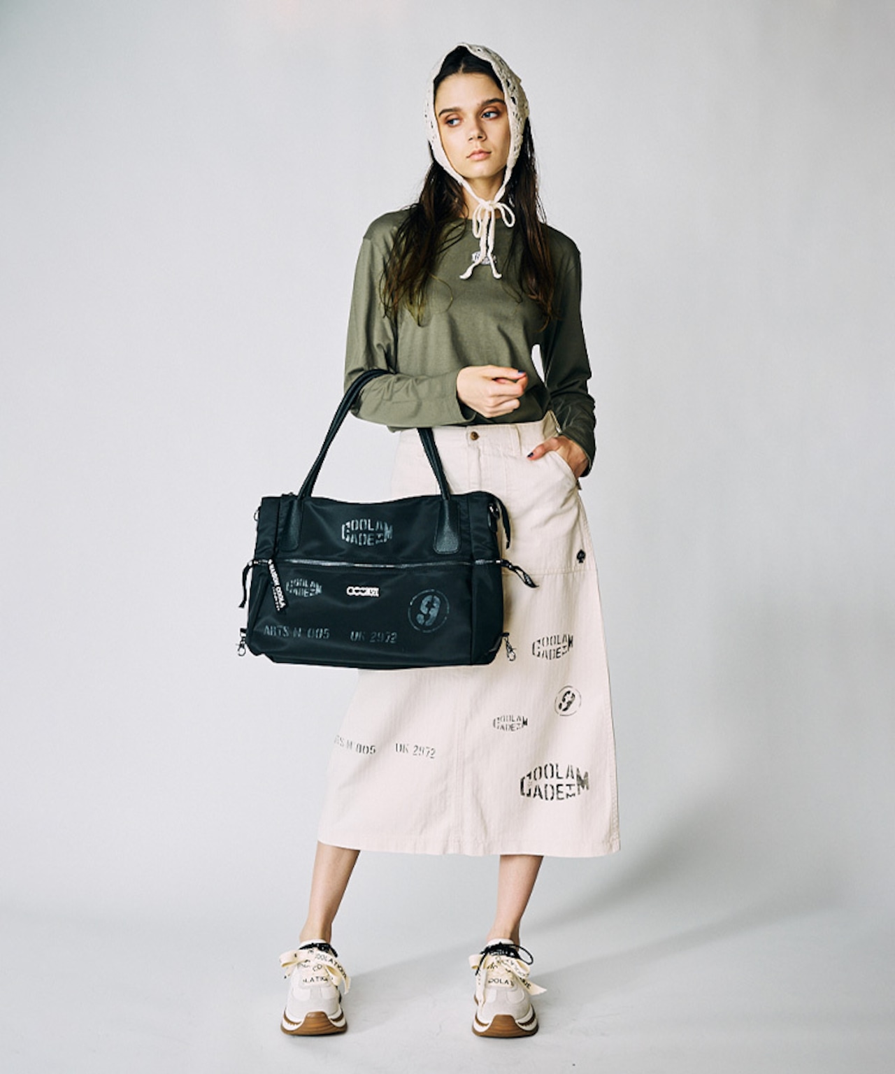 CL TMロゴペイントナイロンショルダーBAG CQ-49514