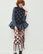 Velvet ribbon skirt