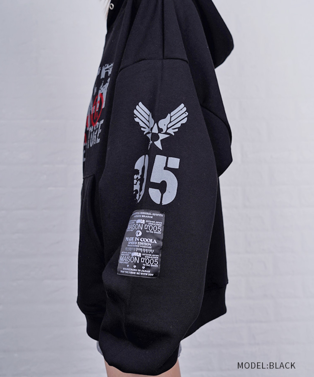 【直営限定ITEM】ミリタリープリントルーズフーディー (BLACK) CQ-47130H