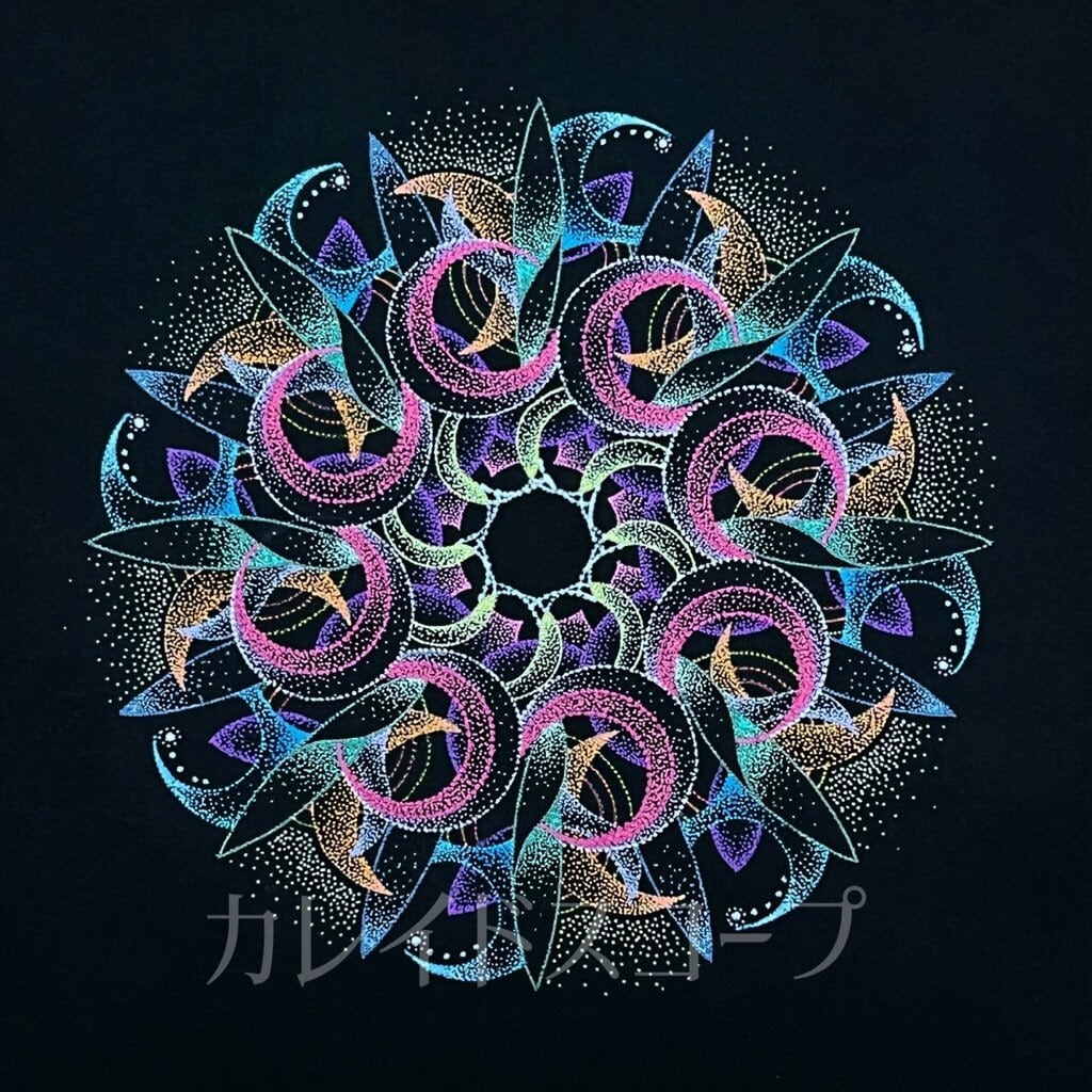 宙を奏でる点描曼荼羅画 「screw」 | カレイドスコープ 宙を奏でる点描曼荼羅画 「screw」 | カレイドスコープ