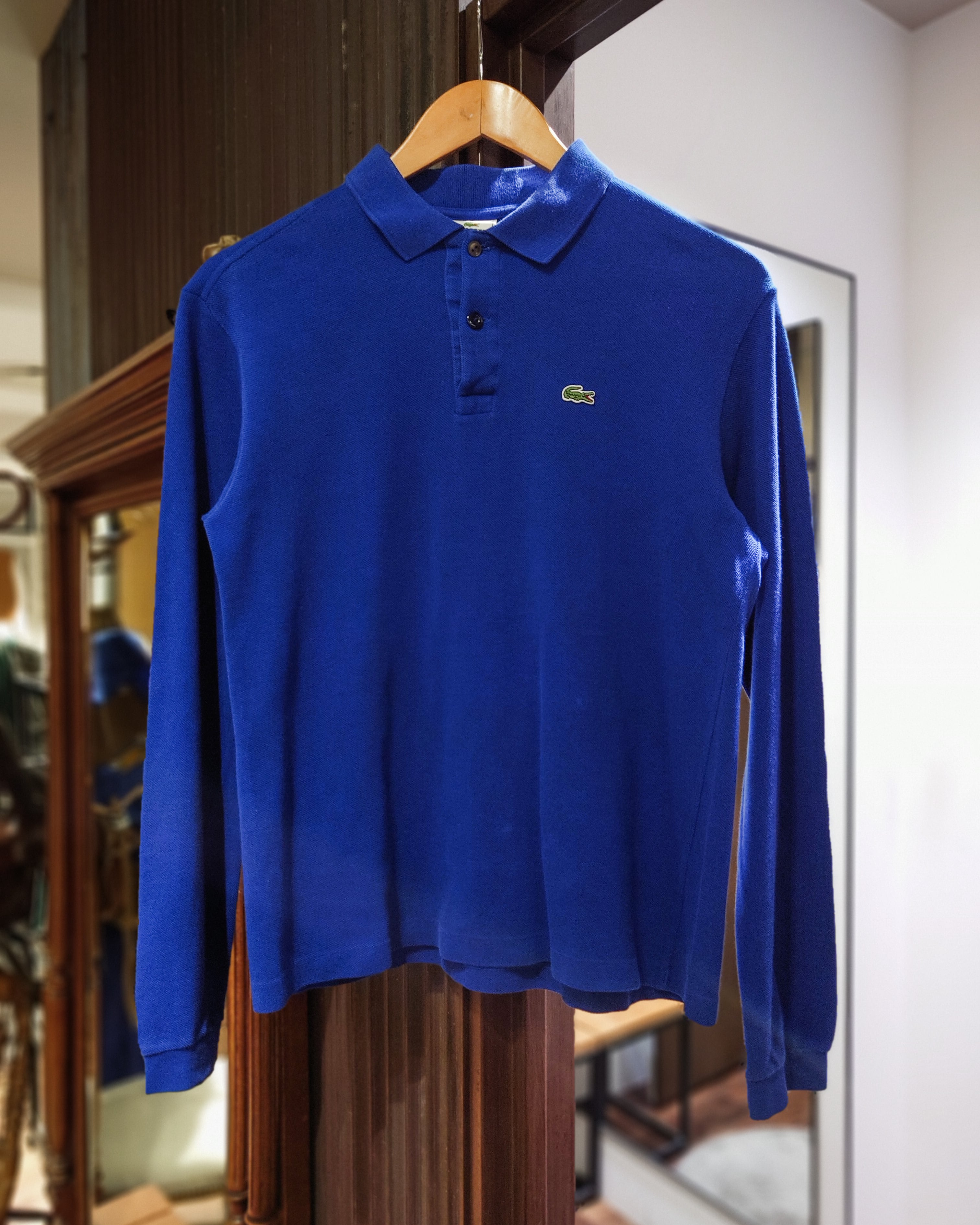 CHEMISE LACOSTE フランス製 長袖 ポロシャツ 70s フランス製 CHEMISE LACOSTE ラコステ ワンポイント コットン
