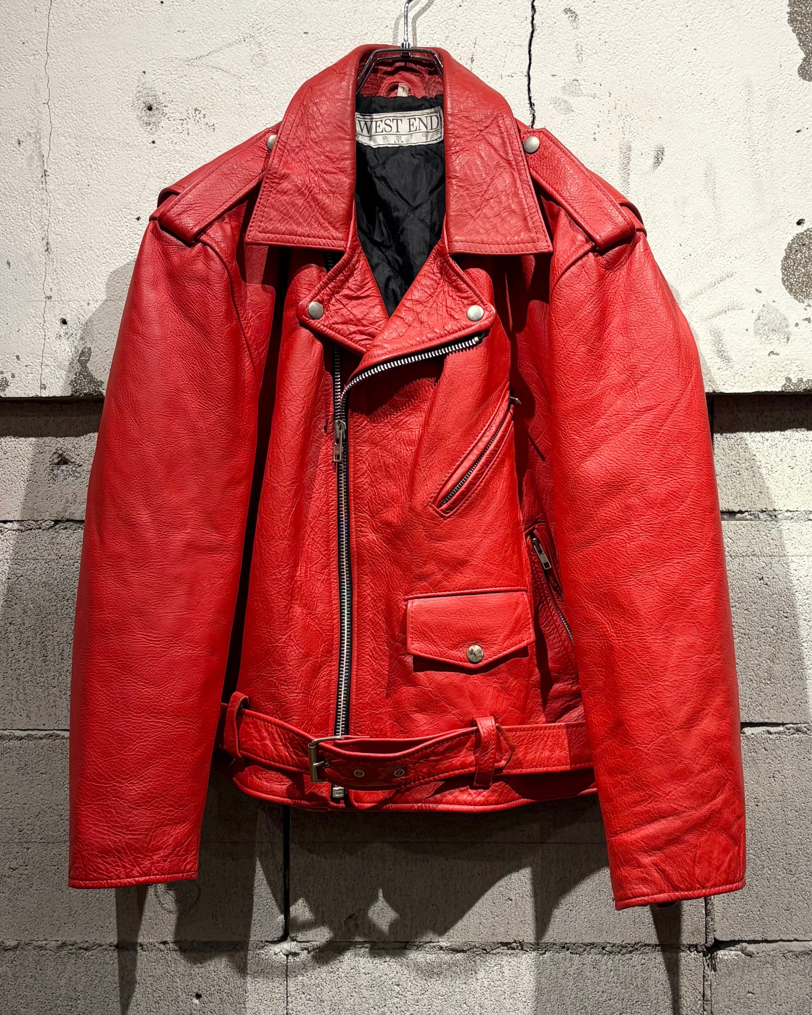 Caka otto】80's Rare Color Vintage Double Riders Jacket | Caka