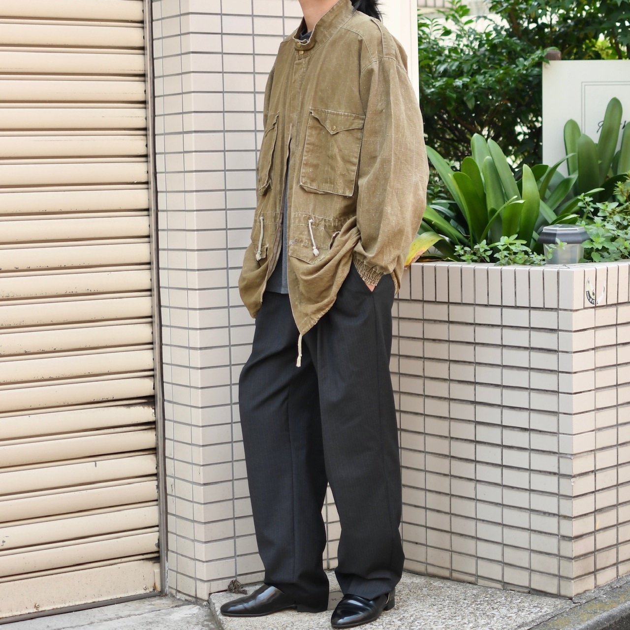 design 4pocket cotton linen jacket