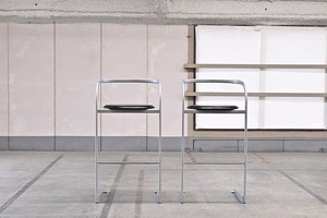 喜多 俊之 / Kita Toshiyuki デザイン イタリア製 atelier バースツール 2脚セット 本革 ハイスツール モダンデザイン カウンターチェア【中古家具/中古インテリア/USED家具ユーズド家具/リサイクル】