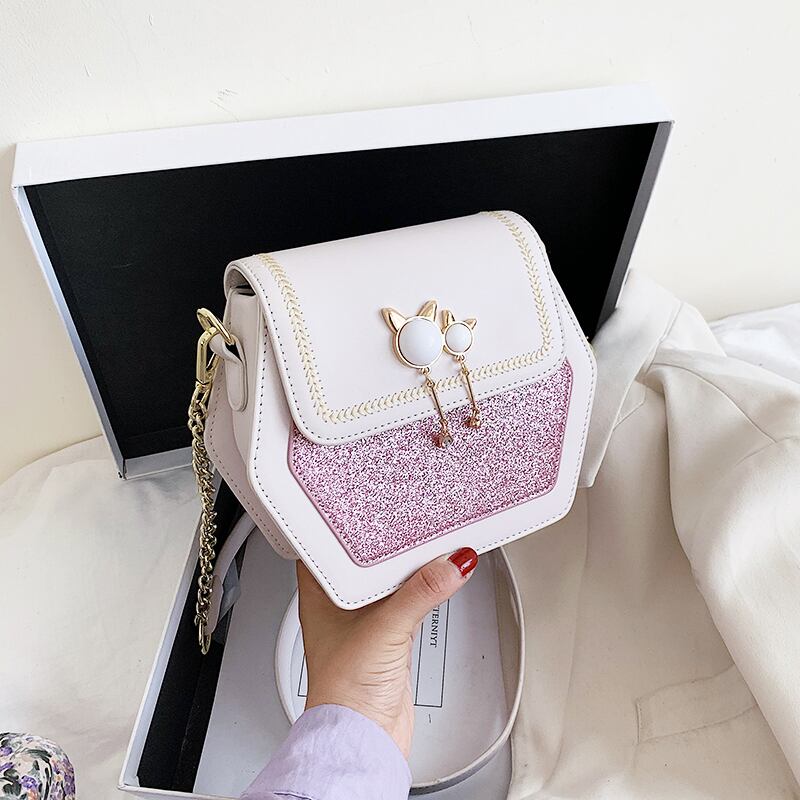 ネットレッドレディーススモールバッグ2020 Wave Ins Eign Wild Chain Crossbody Bag Summer Summer Small Square Bag Tiancai_Wing_Bag9513545