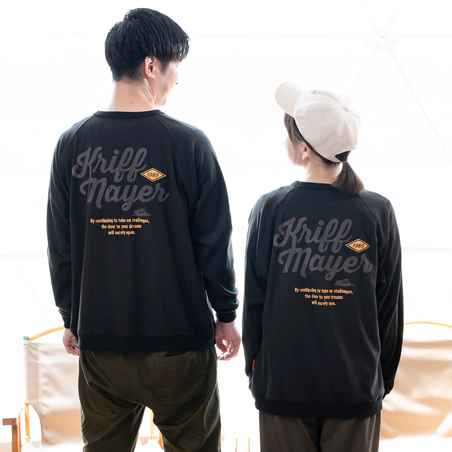 もちのび刺繍ラグランロンT（BLACK） | 38explore