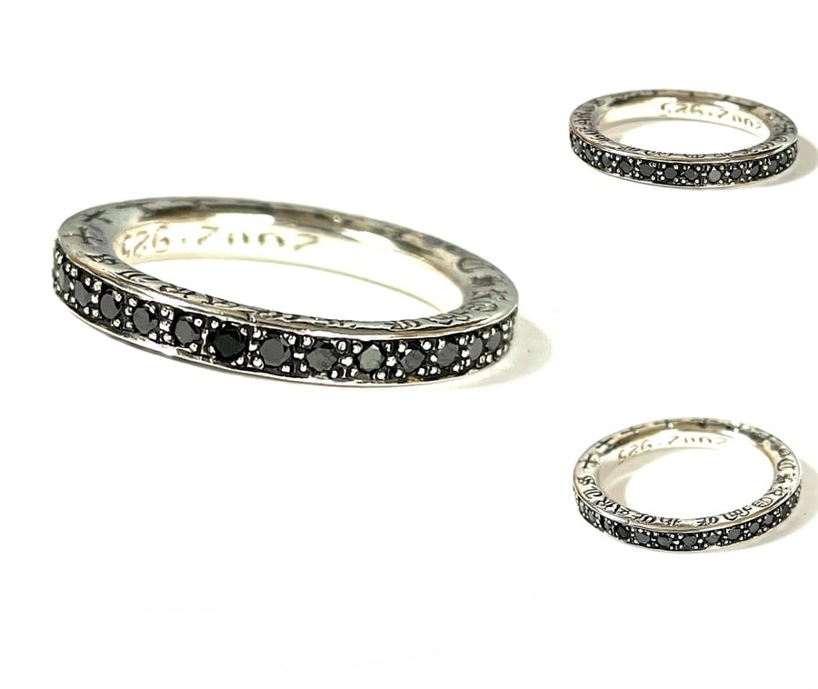CHROME HEARTS クロムハーツ NTFL リング パヴェ ブラックダイヤ CHROME HEARTS クロムハーツ NTFL リング パヴェ ブラックダイヤ
