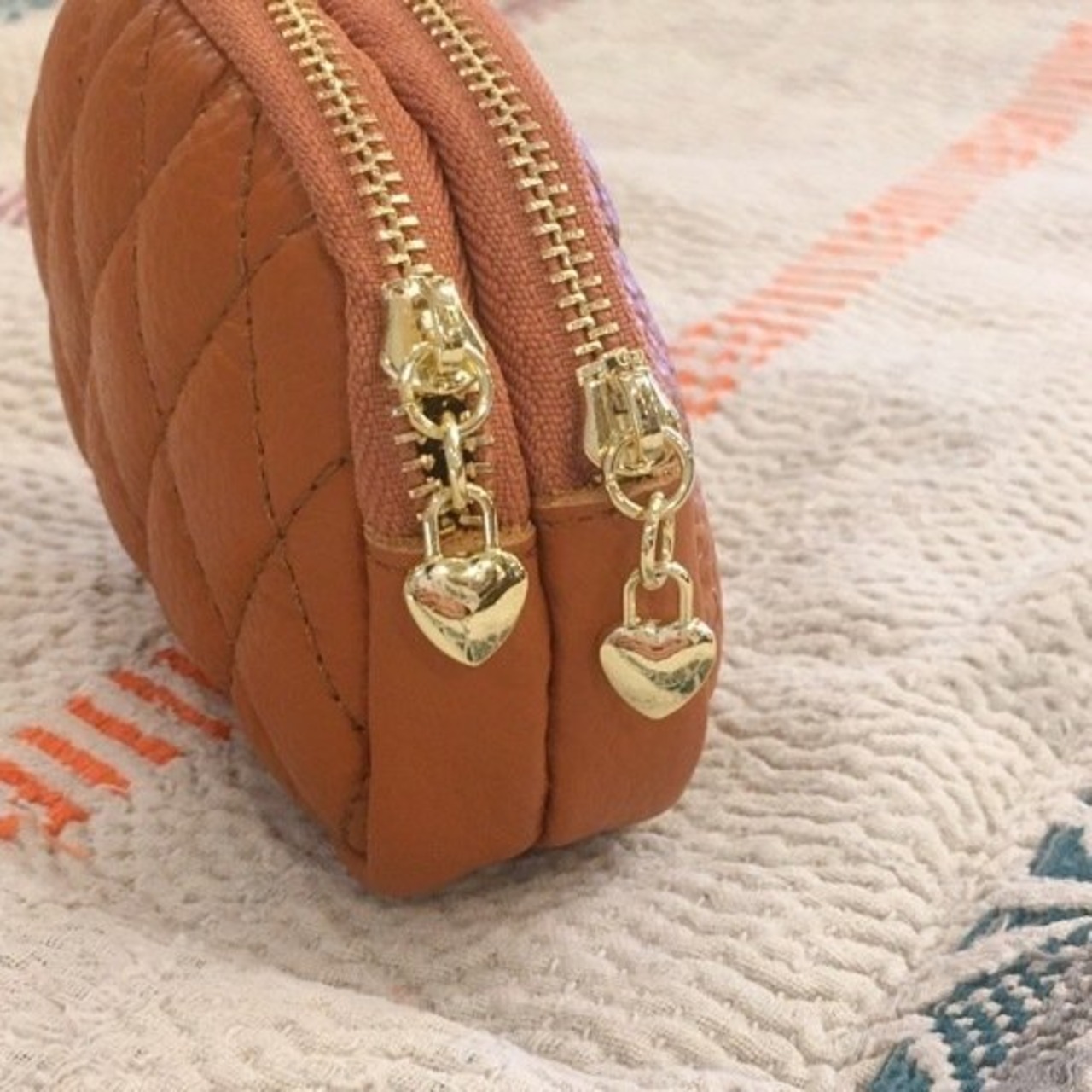 TOPANGA Bag　キルティングポーチ　テラコッタ