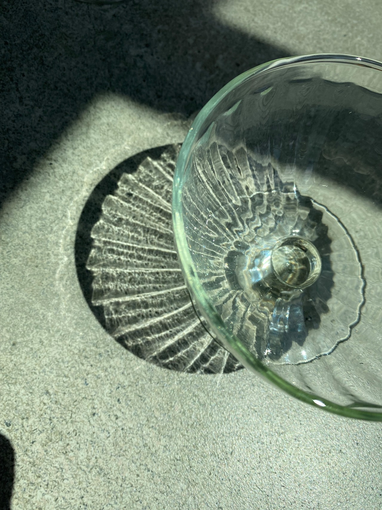 リューズガラス　クーレライン　ステムカップ　／リサイクルガラス デザート 夏