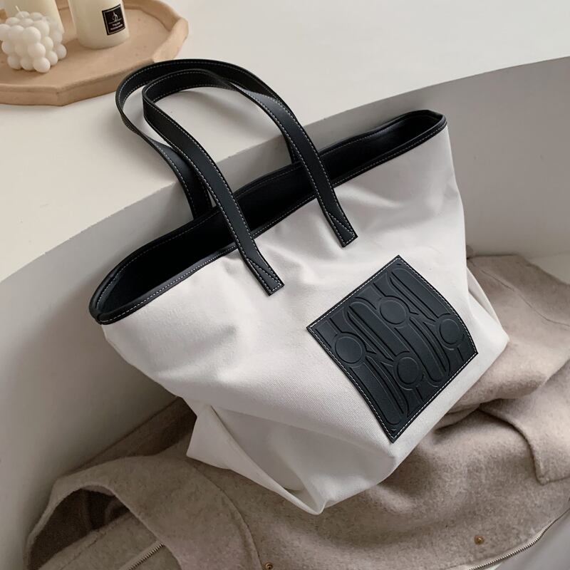 キャンバスバッグショルダービッグバッグ女性2020新しい流行のバージョンワイルド大容量eignファッションポータブルトートバッグ 手作りハンドバック1879722944