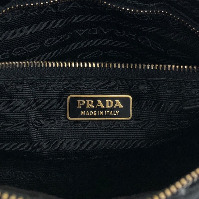 PRADA プラダ ショルダーバッグ ブラック トライアングルロゴ ナイロン vintage ヴィンテージ オールド 67ab6y