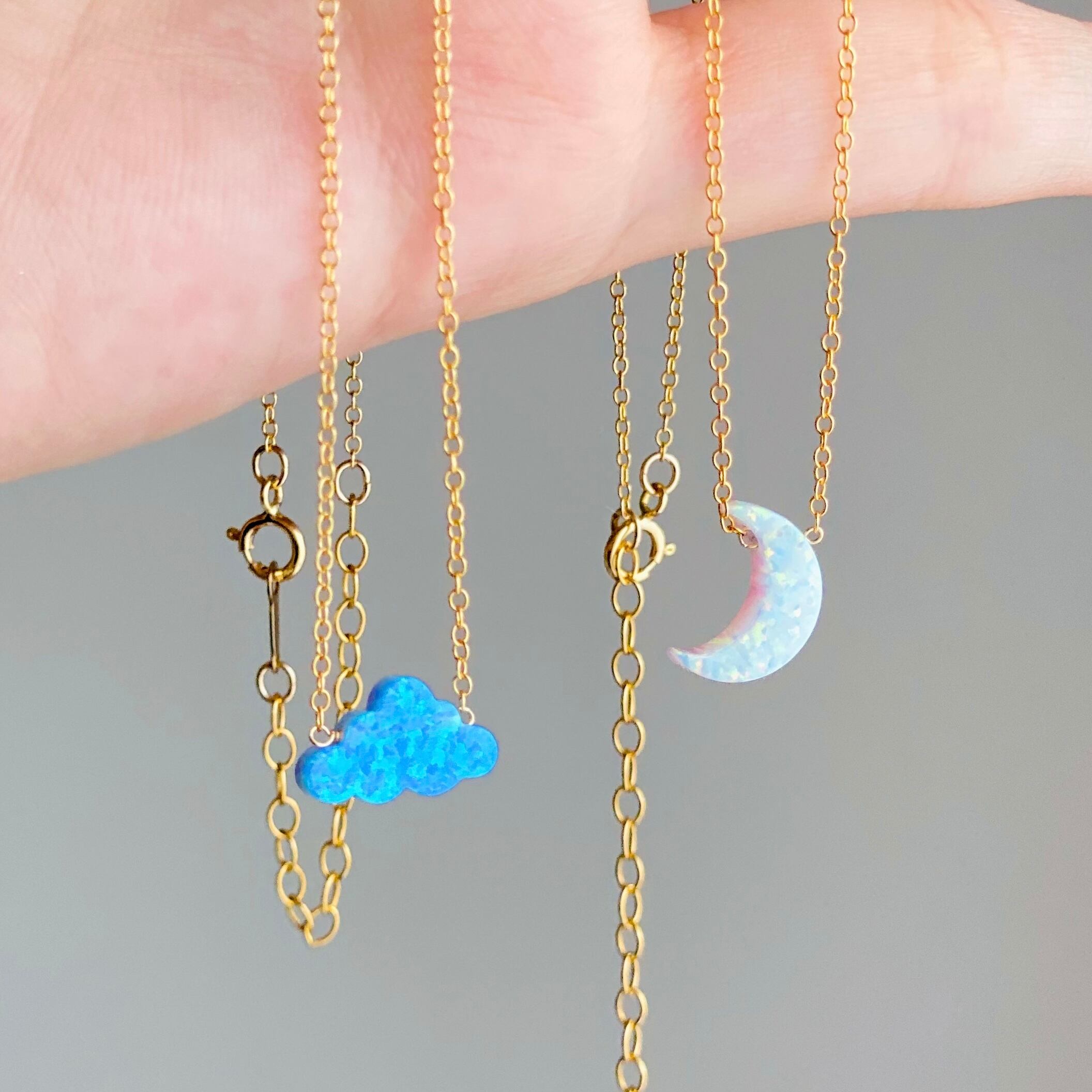 雲オパールネックレス ゴールド（14KGF） | Bubble Gem⌇天然石