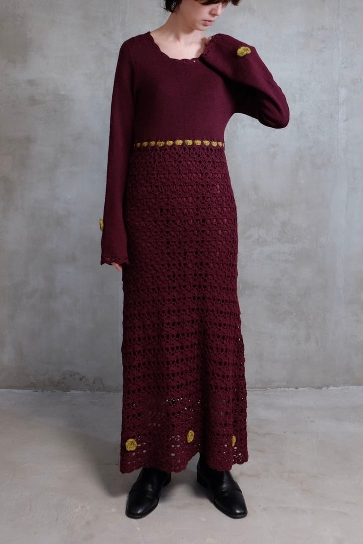 Azuki knitted maxi dress