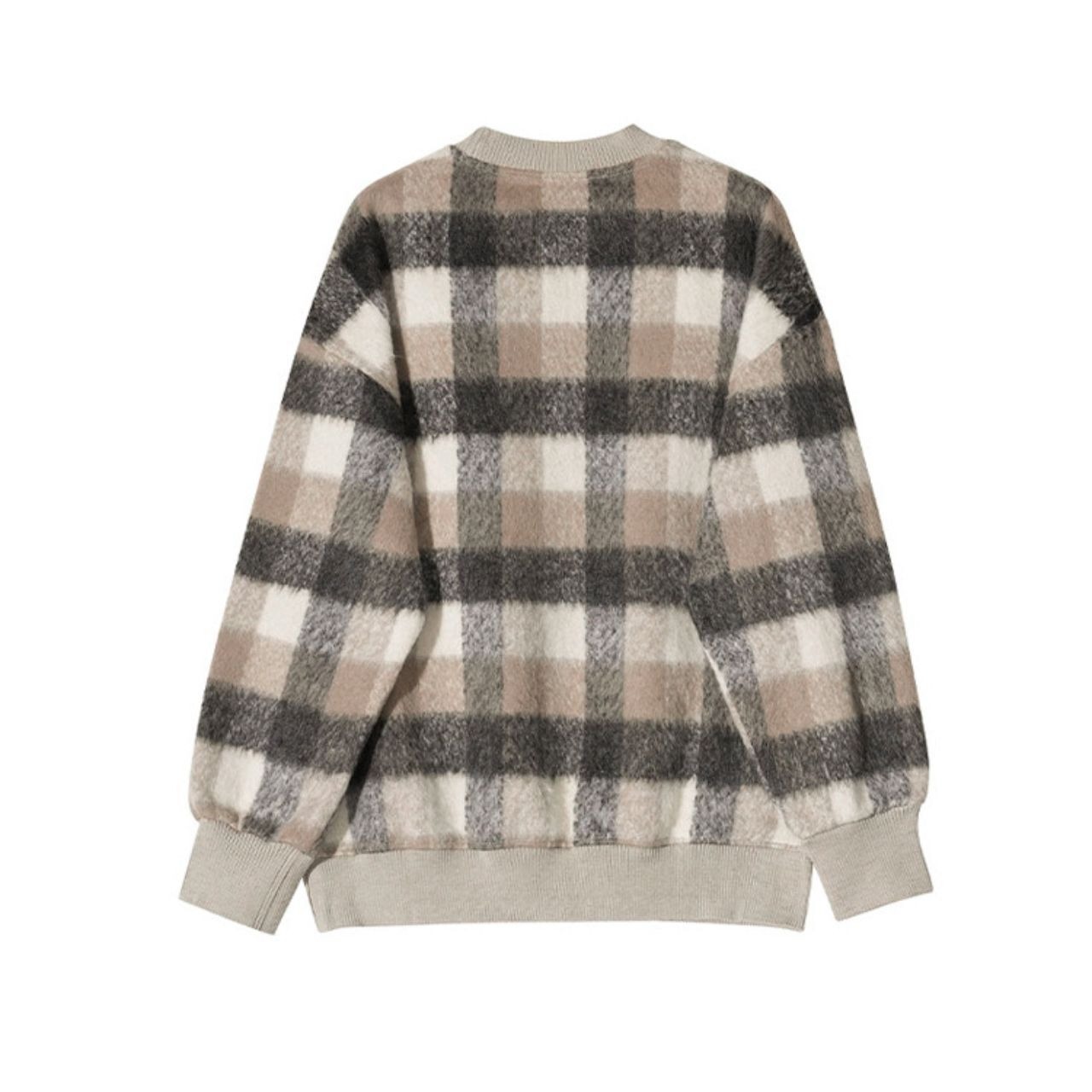 チェックシャギーニット　MT0080320