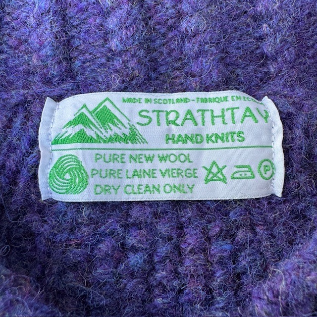 STRATHTAY by INVERALLAN アランニット ブルーベリー 画像5