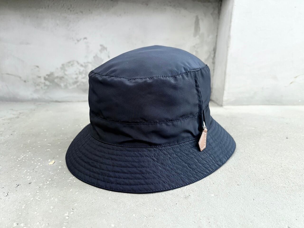 HERMES Polyamide & nylon side-zip bucket hat BLACK MADE IN FRANCE