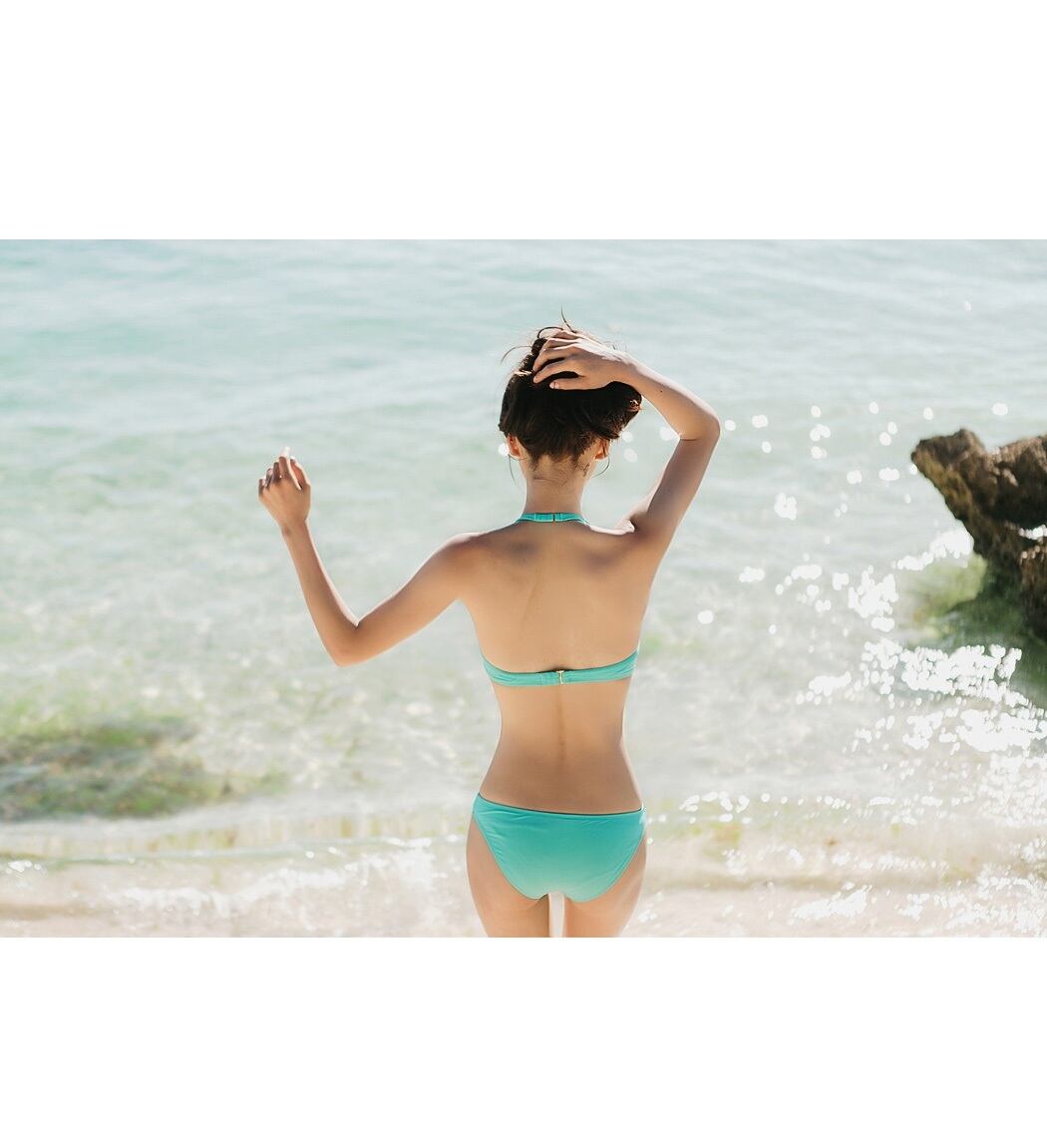 送料無料】 水着 ビキニ 上下別 シンプル 柄なし プール 海 夏