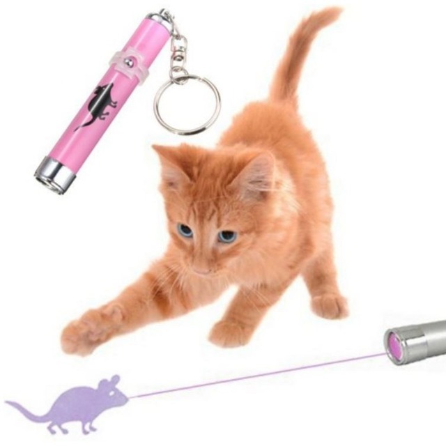 猫 おもちゃ ペット用 LEDポインター ねこじゃらし ネコちゃんの運動不足解消に ネズミ/足跡/魚 模様 送料無料 