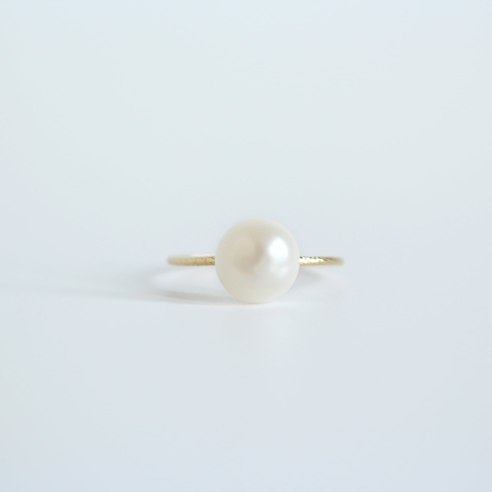 14kgf 琵琶湖パール 淡水真珠 一粒 リング / TSUBU pearl ring（y1