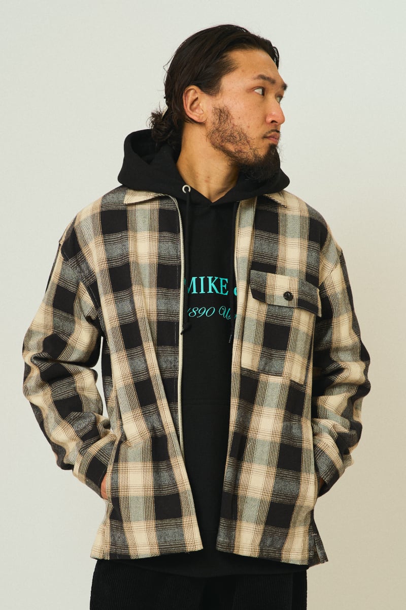 Heavy Flannel Zip Shirt Jacket - 102535700 | 【BIG MIKE / ビッグ