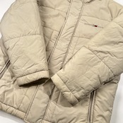 90s TOMMY JEANS トミーヒルフィガー フード付き 中綿 ジャケット サイズ M /フラッグタグ/メンズ/アイボリー系/ビンテージ