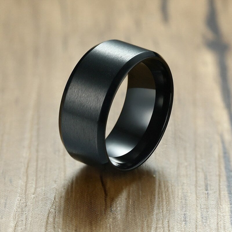 送料無料】 メンズ リング 指輪 バンド 10mm ステンレス マット