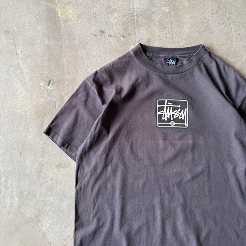 STUSSY / 90's usa製 box logo fade T-shirt size XL