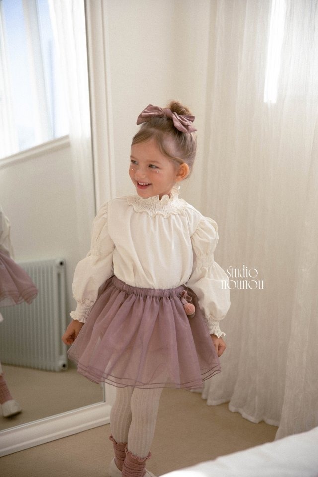 【予約商品】2025 冬 新作 STUDIO NOUNOU スタジオヌヌ 3色展開 ローズブラウス