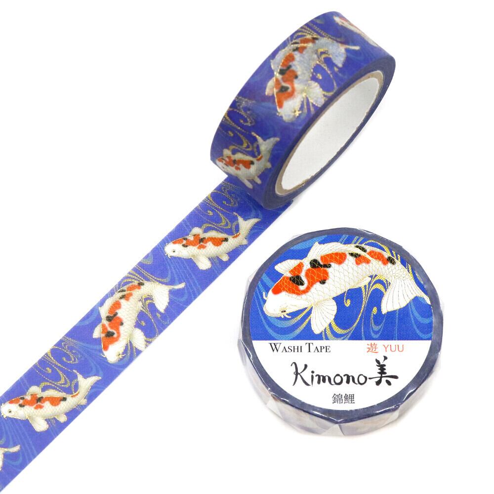 SAIEN Kimono美 錦鯉 箔押し 15mmマステ SA09