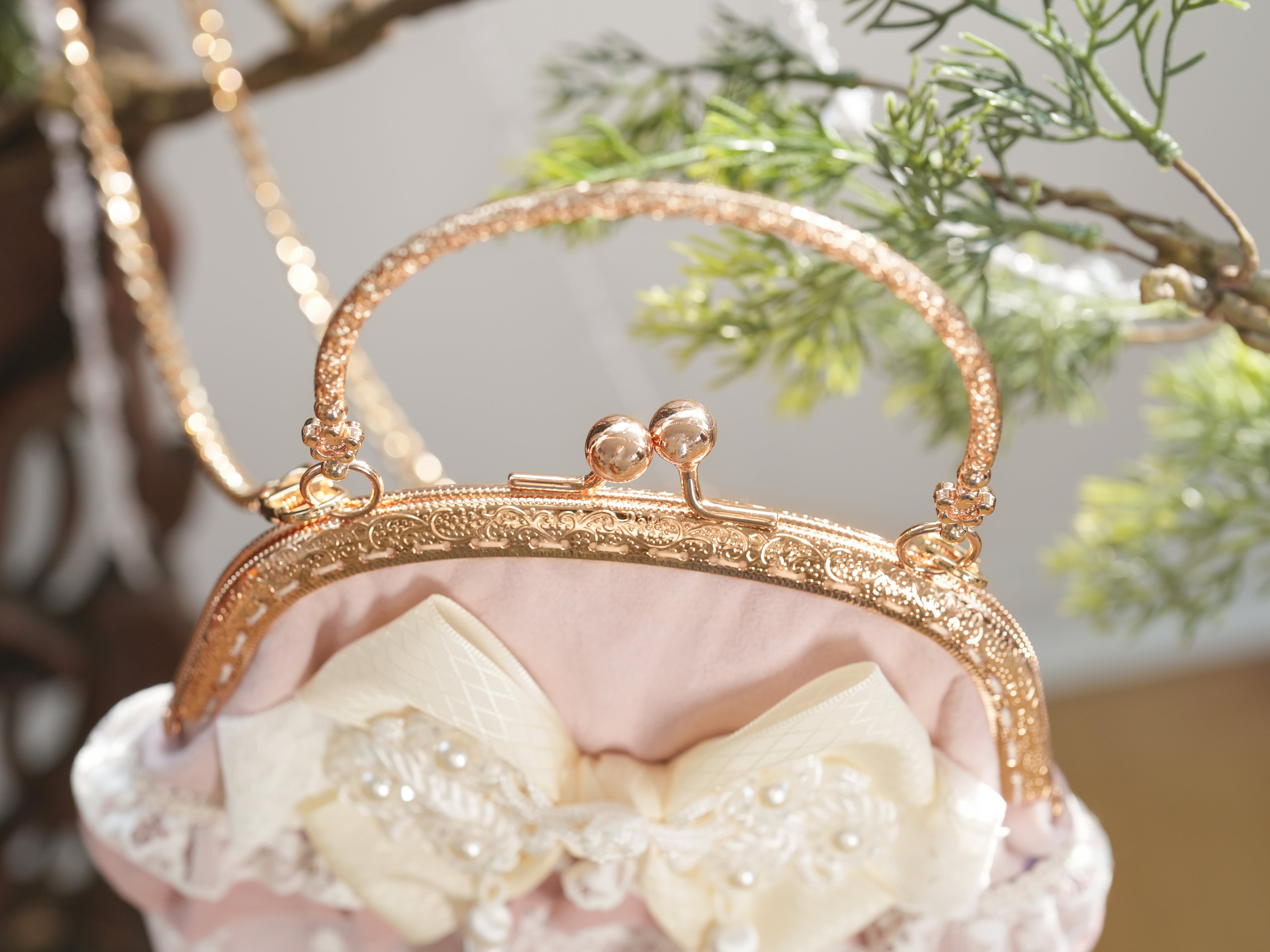 桃源華 タッセルリボンがま口バッグ | HoshibakoWorks