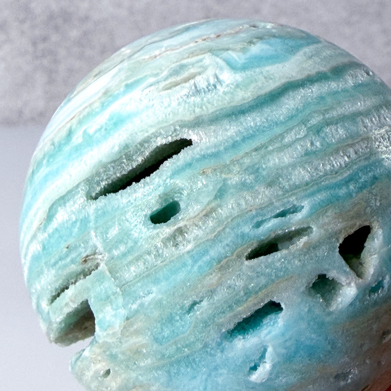 ブルーアラゴナイト スフィア ＊ Blue Aragonite ＊ 天然石