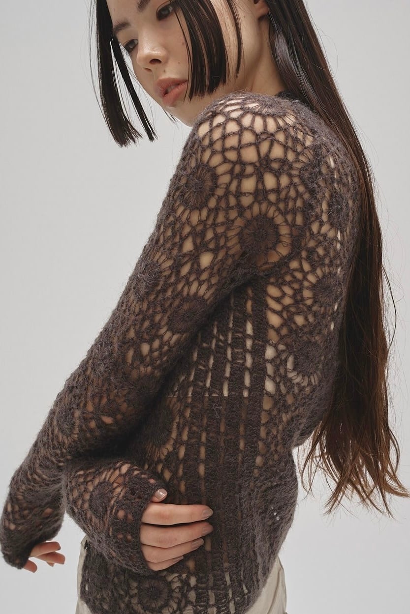 TODAYFUL Mohair Crochet Knitshirts モヘアクロシェニット