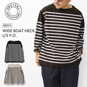 ORCIVAL [オーチバル・オーシバル] WIDE BOAT NECK L/S P.O. [6231B] ラッセル ボートネック ワイドセーラーTシャツ・ボーダーシャツ・バスクシャツ・長袖・ワイドシルエット・ドロップショルダー・ボーダーマリンシャツ・MEN'S [2026AW]