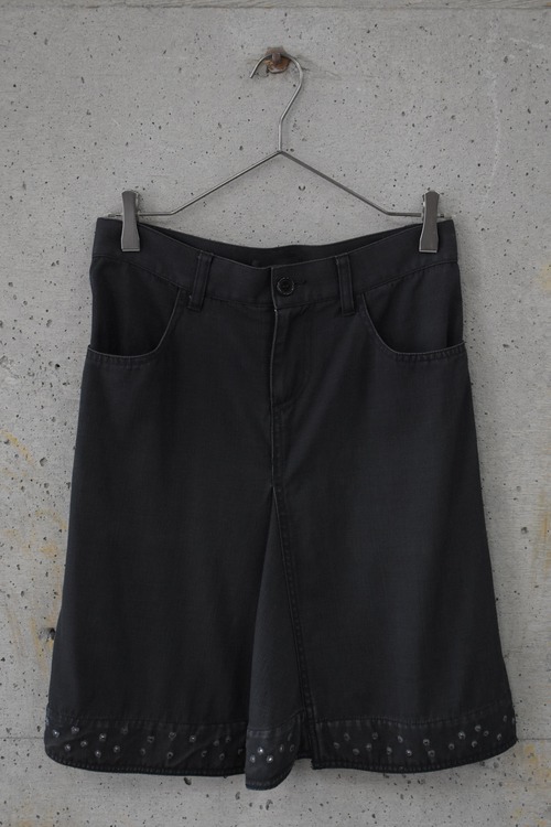 Studded trapezoid skirt