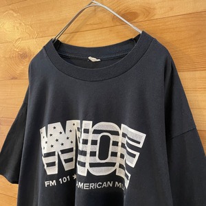 【US古着】90s FM ラジオ局 半袖 Tシャツ バックプリント ロゴ L相当 古着