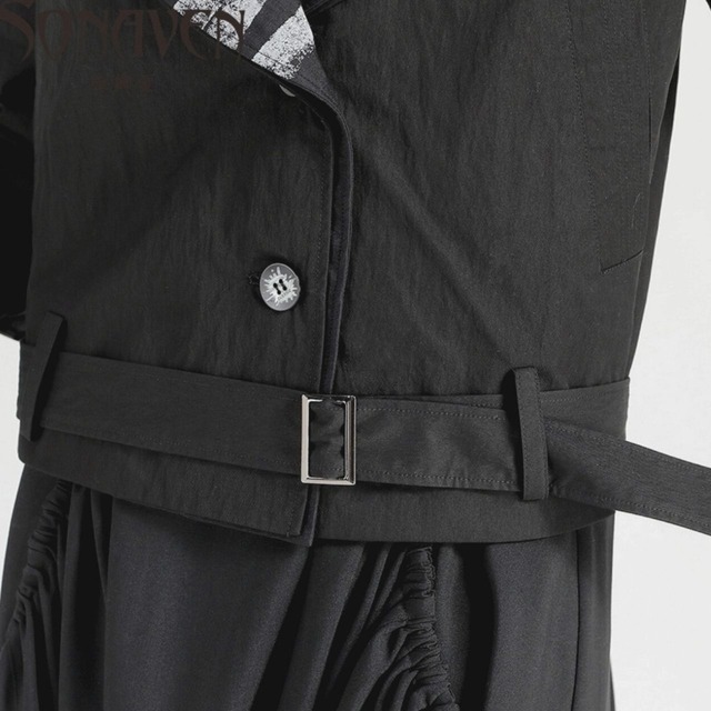 Niche splicing short jacket C0772