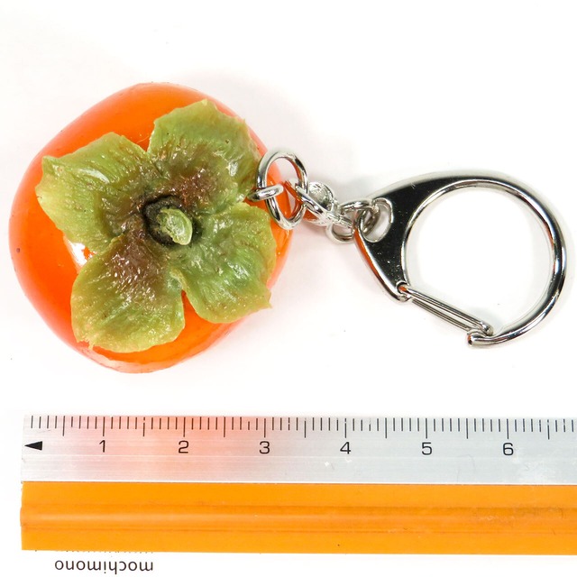 食べちゃいそうな 柿 まるごと 食品サンプル キーホルダー ストラップ