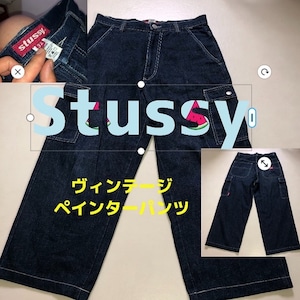 USA製stussyデニム カーゴパンツ　W32