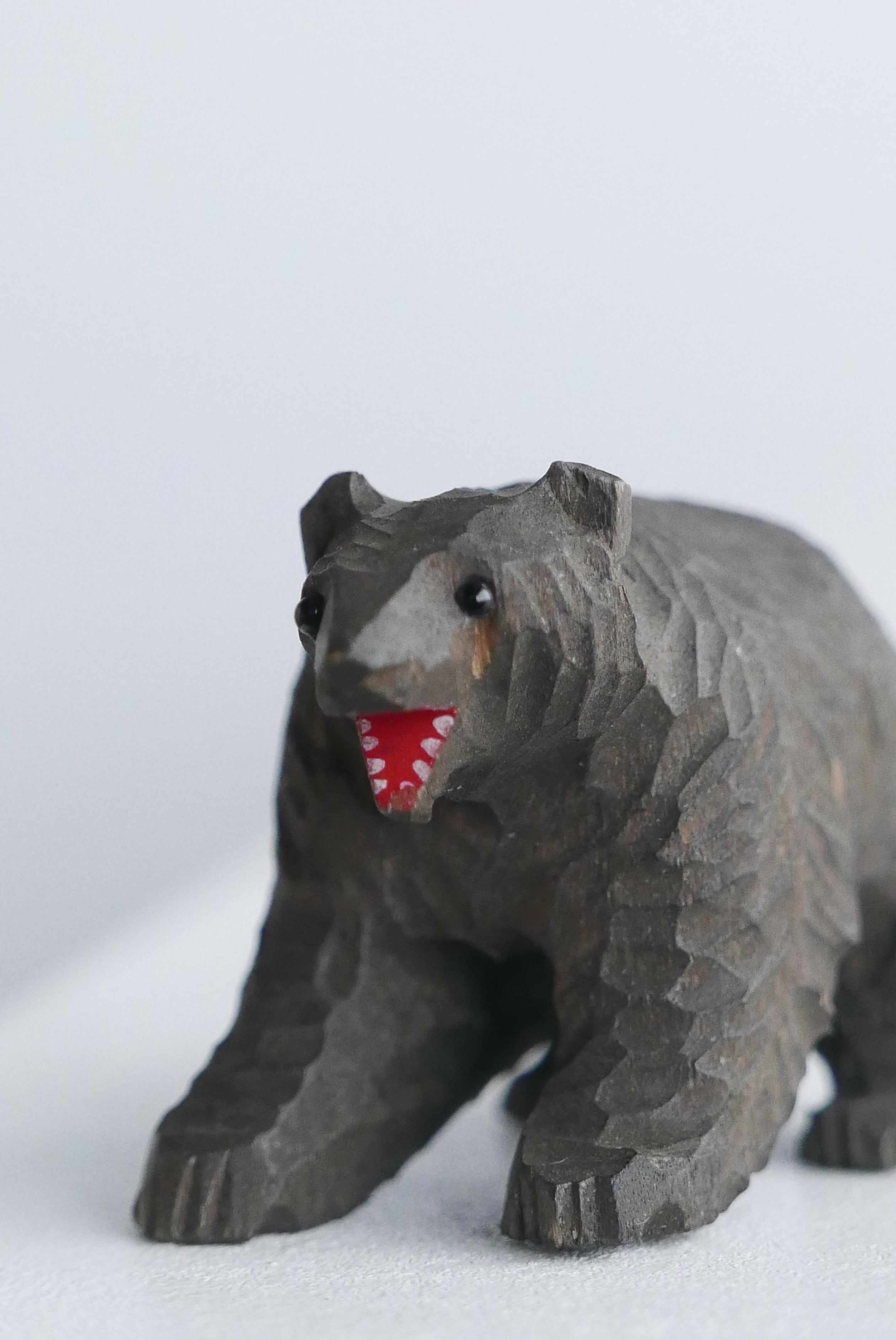 old japan wooden bear , very small , teardrop
