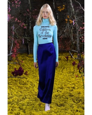 RAF SIMONS　TEXTURED SATIN SKIRT