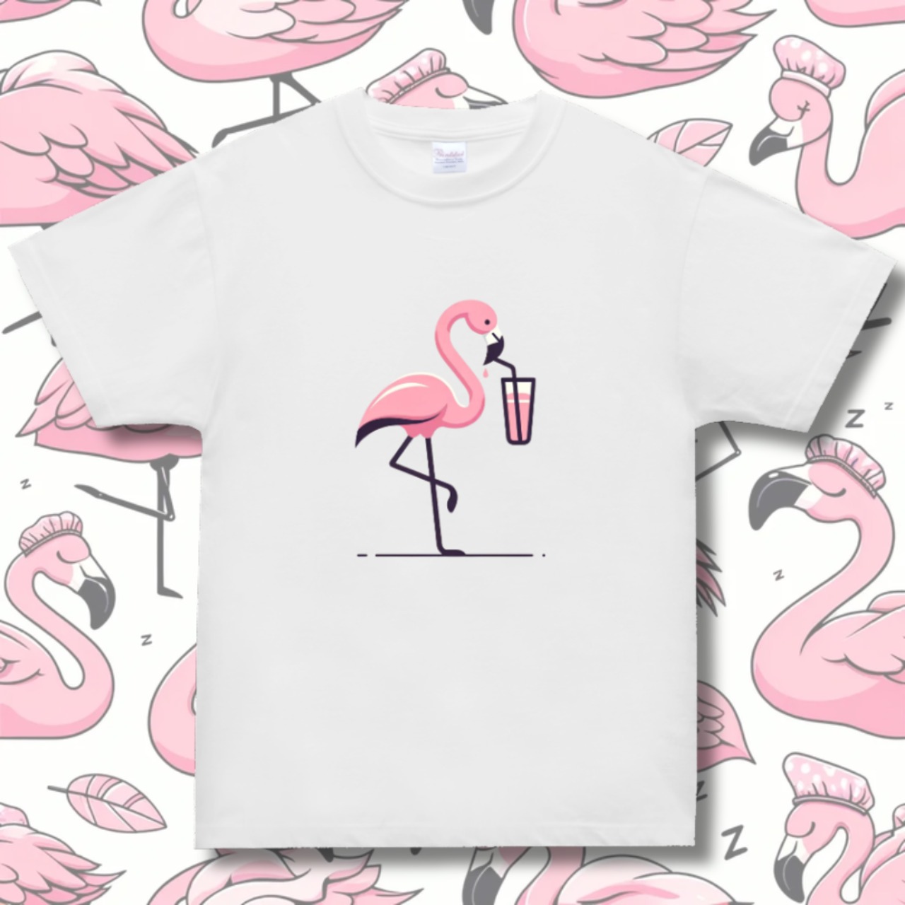 T-shirt -フラミンドリンキングA 4100
