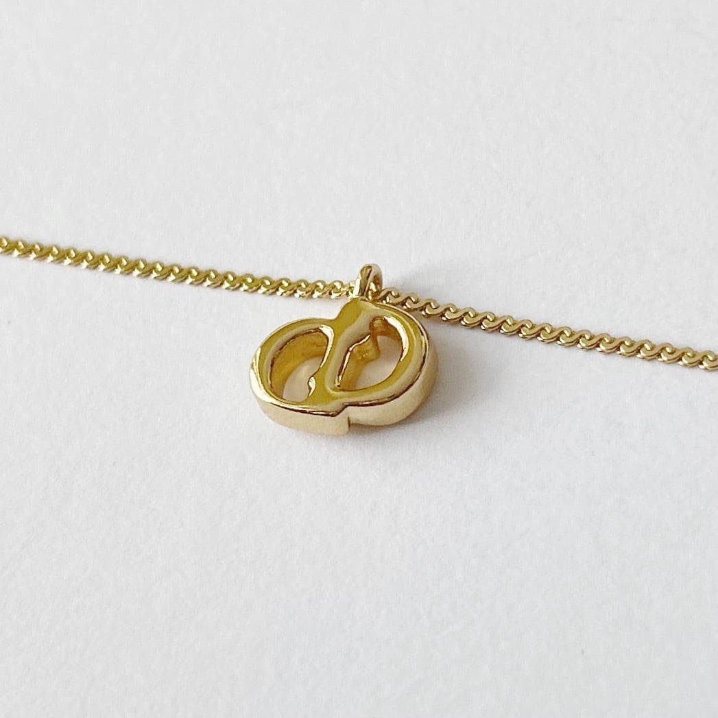 N7170】Christian Dior simple small CD necklace/クリスチャン