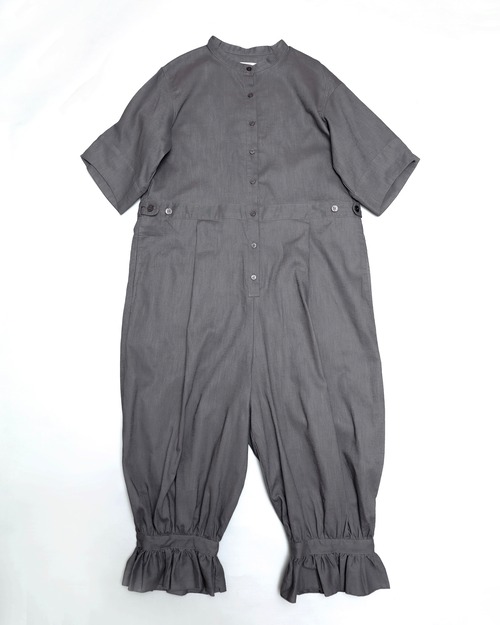 《michirico 2026ss》Linen jumpsuit / ディムグレー / S・M(大人)